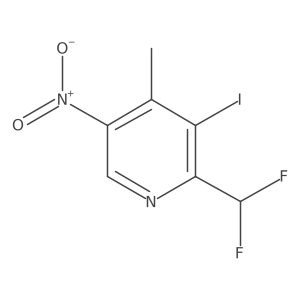 2-(Difluoromethyl)-3-iodo-4-methyl-5-nitropyridine Structure