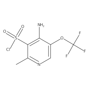 4-Amino-2-methyl-5-(trifluoromethoxy)pyridine-3-sulfonyl chloride结构式