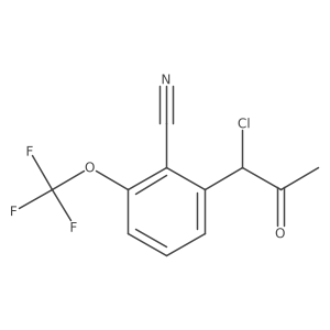 2-(1-Chloro-2-oxopropyl)-6-(trifluoromethoxy)benzonitrile Structure