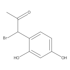 1-Bromo-1-(2,4-dihydroxyphenyl)propan-2-one结构式