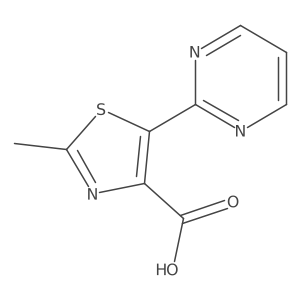 2-Methyl-5-(2-pyrimidinyl)-4-thiazolecarboxylic acid Structure