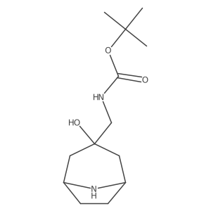tert-Butyl ((3-hydroxy-8-azabicyclo[3.2.1]octan-3-yl)methyl)carbamate Structure