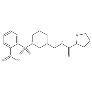 N-{[1-(2-nitrobenzenesulfonyl)piperidin-3-yl]methyl}pyrrolidine-2-carboxamide Structure