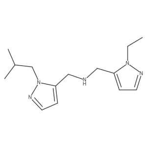 [(1-ethyl-1H-pyrazol-5-yl)methyl]({[1-(2-methylpropyl)-1H-pyrazol-5-yl]methyl})amine Structure