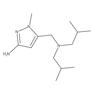 5-[(diisobutylamino)methyl]-1-methyl-1H-pyrazol-3-amine结构式