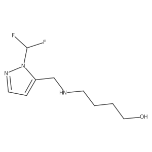 4-({[1-(difluoromethyl)-1H-pyrazol-5-yl]methyl}amino)butan-1-ol Structure
