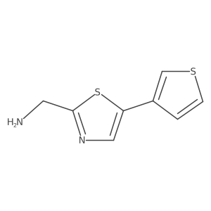 [5-(Thiophen-3-yl)-1,3-thiazol-2-yl]methanamine Structure