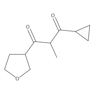 1-Cyclopropyl-2-methyl-3-(oxolan-3-yl)propane-1,3-dione结构式
