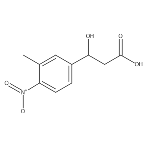 3-Hydroxy-3-(3-methyl-4-nitrophenyl)propanoic acid结构式