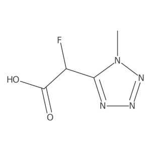 2-fluoro-2-(1-methyl-1H-1,2,3,4-tetrazol-5-yl)acetic acid结构式