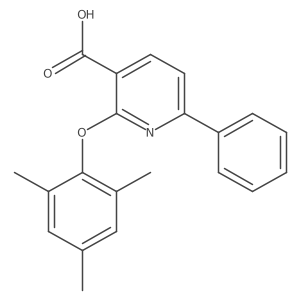 6-Phenyl-2-(2,4,6-trimethylphenoxy)pyridine-3-carboxylic acid Structure
