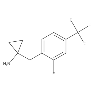 1-{[2-Fluoro-4-(trifluoromethyl)phenyl]methyl}cyclopropan-1-amine结构式