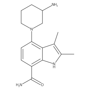 4-(3-amino-1-piperidinyl)-2,3-dimethyl-1H-Indole-7-carboxamide结构式