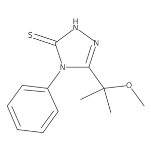 5-(2-methoxypropan-2-yl)-4-phenyl-4H-1,2,4-triazole-3-thiol结构式