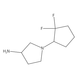 3-Pyrrolidinamine, 1-(2,2-difluorocyclopentyl)- Structure