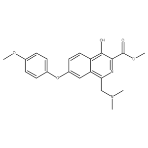 Methyl 1-[(dimethylamino)methyl]-4-hydroxy-7-(4-methoxyphenoxy)isoquinoline-3-carboxylate结构式