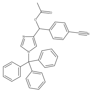 (4-Cyanophenyl)(1-trityl-1H-imidazol-4-yl)methyl acetate结构式