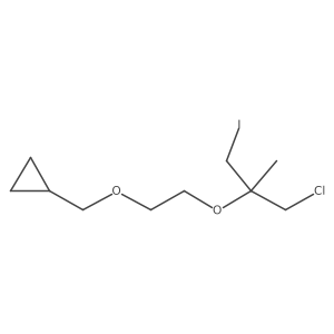 ({2-[(1-Chloro-3-iodo-2-methylpropan-2-yl)oxy]ethoxy}methyl)cyclopropane Structure
