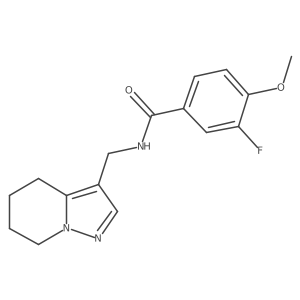 3-fluoro-4-methoxy-N-((4,5,6,7-tetrahydropyrazolo[1,5-a]pyridin-3-yl)methyl)benzamide Structure