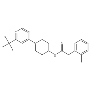 2-(o-tolyl)-N-(1-(6-(trifluoromethyl)pyrimidin-4-yl)piperidin-4-yl)acetamide Structure