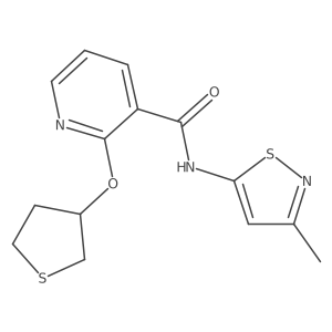 N-(3-methylisothiazol-5-yl)-2-((tetrahydrothiophen-3-yl)oxy)nicotinamide Structure