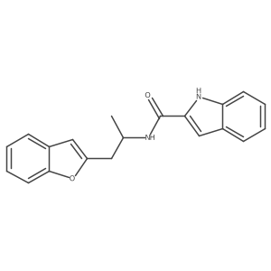 N-(1-(benzofuran-2-yl)propan-2-yl)-1H-indole-2-carboxamide结构式