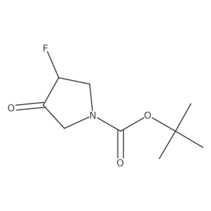 (S)-tert-Butyl 3-fluoro-4-oxopyrrolidine-1-carboxylate Structure