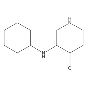 (3S,4S)-3-(Cyclohexylamino)piperidin-4-ol Structure