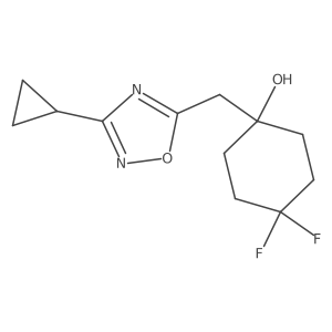 1-[(3-Cyclopropyl-1,2,4-oxadiazol-5-yl)methyl]-4,4-difluorocyclohexan-1-ol Structure