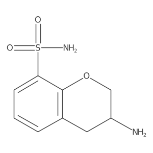 3-Amino-3,4-dihydro-2H-1-benzopyran-8-sulfonamide结构式