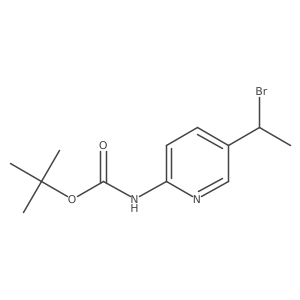 tert-Butyl N-[5-(1-bromoethyl)pyridin-2-yl]carbamate结构式