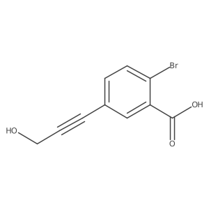 2-Bromo-5-(3-hydroxyprop-1-yn-1-yl)benzoic acid Structure