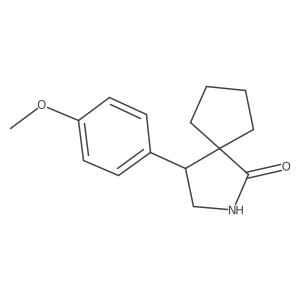 4-(4-Methoxyphenyl)-2-azaspiro[4.4]nonan-1-one结构式