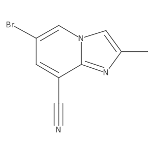 6-Bromo-2-methylimidazo[1,2-a]pyridine-8-carbonitrile结构式
