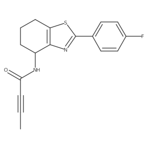 N-[2-(4-fluorophenyl)-4,5,6,7-tetrahydro-1,3-benzothiazol-4-yl]but-2-ynamide Structure