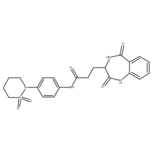 (S)-N-(4-(1,1-Dioxido-1,2-thiazinan-2-yl)phenyl)-3-(2,5-dioxo-2,3,4,5-tetrahydro-1H-benzo[e][1,4]diazepin-3-yl)propanamide Structure