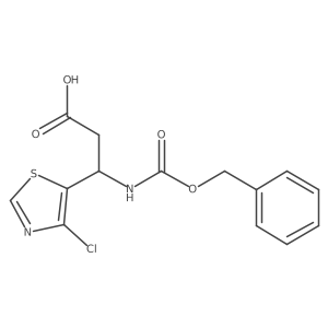 (3R)-3-{[(benzyloxy)carbonyl]amino}-3-(4-chloro-1,3-thiazol-5-yl)propanoic acid结构式
