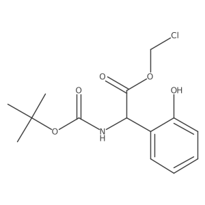 Chloromethyl 2-{[(tert-butoxy)carbonyl]amino}-2-(2-hydroxyphenyl)acetate结构式