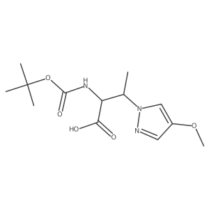 2-{[(tert-butoxy)carbonyl]amino}-3-(4-methoxy-1H-pyrazol-1-yl)butanoic acid Structure