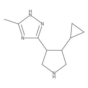 rac-5-[(3R,4R)-4-cyclopropylpyrrolidin-3-yl]-3-methyl-1H-1,2,4-triazole Structure