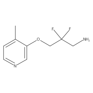 2,2-Difluoro-3-[(4-methylpyridin-3-yl)oxy]propan-1-amine结构式