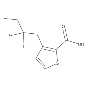 3-(2,2-Difluorobutyl)thiophene-2-carboxylic acid结构式