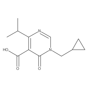 1-(Cyclopropylmethyl)-6-oxo-4-(propan-2-yl)-1,6-dihydropyrimidine-5-carboxylic acid结构式