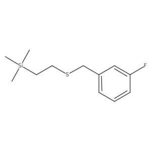 (2-{[(3-Fluorophenyl)methyl]sulfanyl}ethyl)trimethylsilane结构式