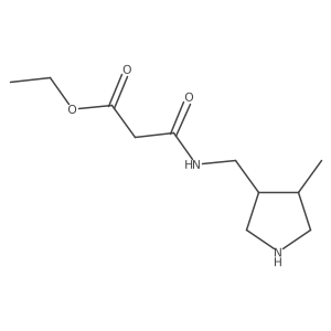 rac-ethyl 2-({[(3R,4R)-4-methylpyrrolidin-3-yl]methyl}carbamoyl)acetate Structure