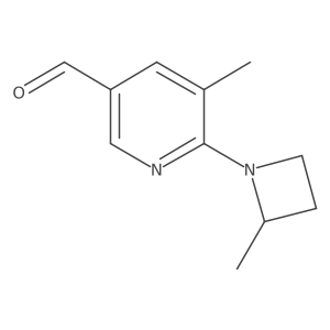 5-Methyl-6-(2-methylazetidin-1-yl)pyridine-3-carbaldehyde结构式