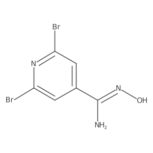 2,6-dibromo-N'-hydroxypyridine-4-carboximidamide Structure