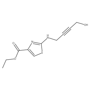Ethyl 2-[(4-hydroxybut-2-yn-1-yl)amino]-1,3-thiazole-4-carboxylate结构式