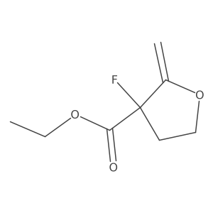 Ethyl 3-fluoro-2-methylideneoxolane-3-carboxylate结构式