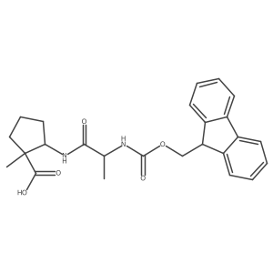 2-[(2S)-2-({[(9H-fluoren-9-yl)methoxy]carbonyl}amino)propanamido]-1-methylcyclopentane-1-carboxylic acid Structure